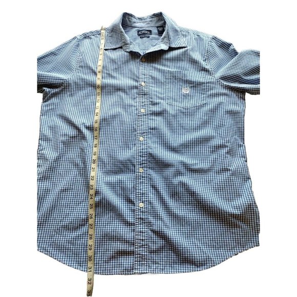 Chaps Shirt Mens XL Button Down Short Sleeve Checkered Coastal Summer - Picture 7 of 16